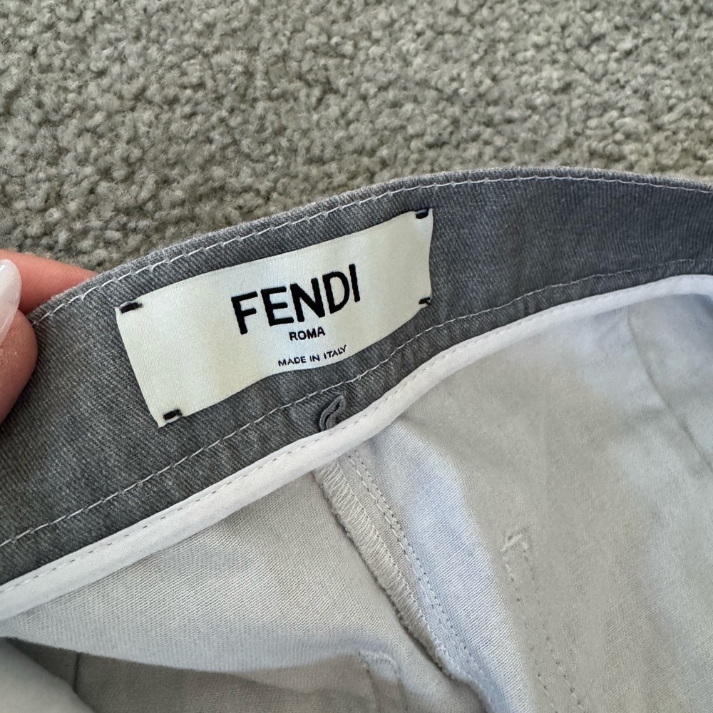 Fendi High Waist Gray Women's Shorts - Picture 5 of 7